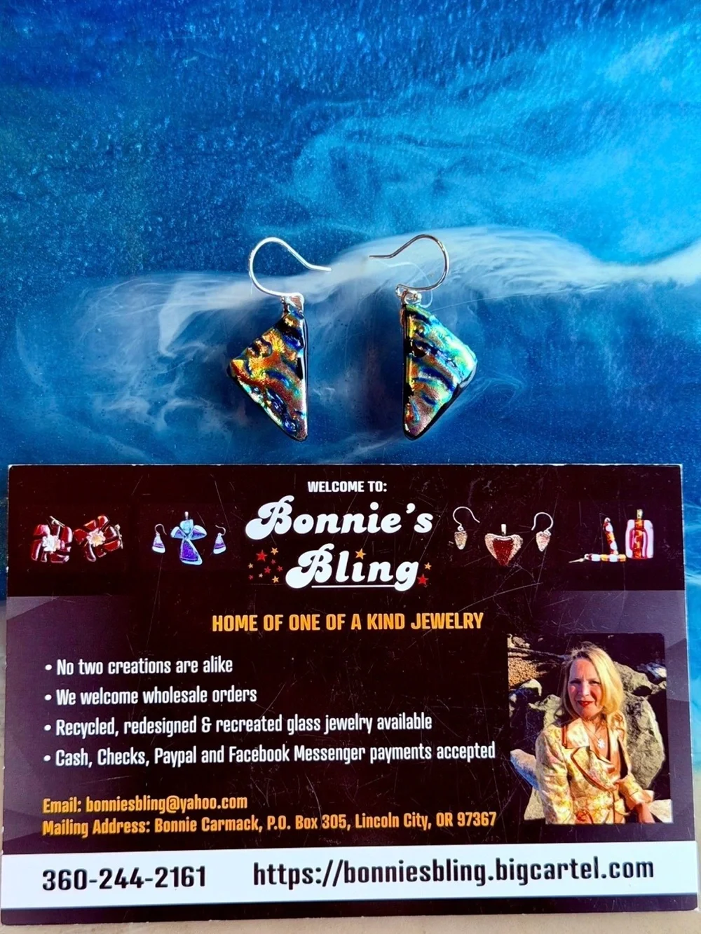 Bonnie’s Bling One of a Kind Fused Glass Jewelry and Accessories to Wear.